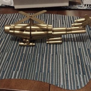 🌻 Unique Helicopter made from shell casings Purchased at art festival